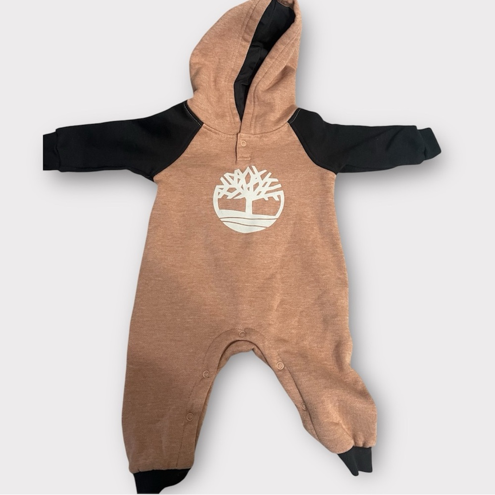 Timberland Baby Boy Hooded Fleece One Piece 6-9 Months Warm Lined